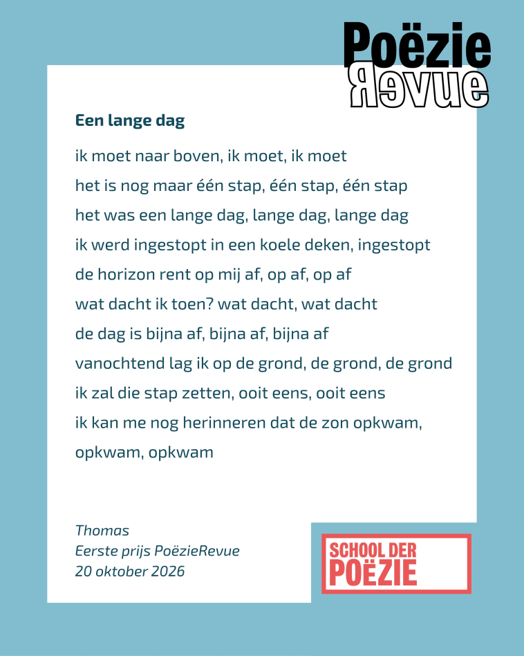 winnend gedicht De Lange Dag